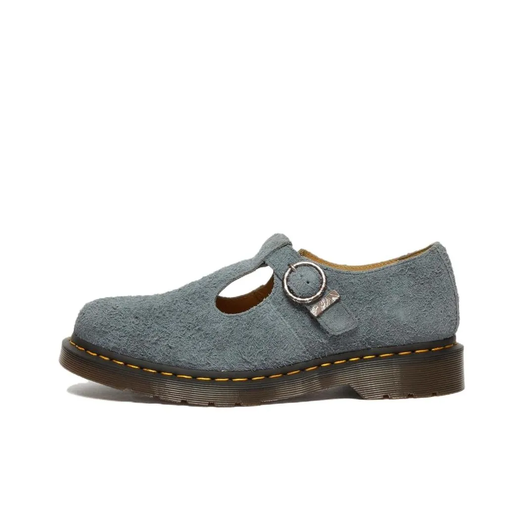 Dr. Martens T Bar Suede Mary Jane 'Washed Denim'