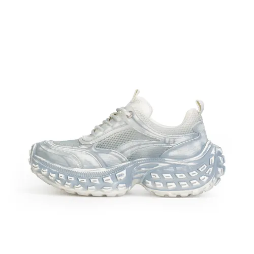 Lilbetter Толстоподошвенные кроссовки Low Top Белый FRICTION Серо-голубой Унисекс