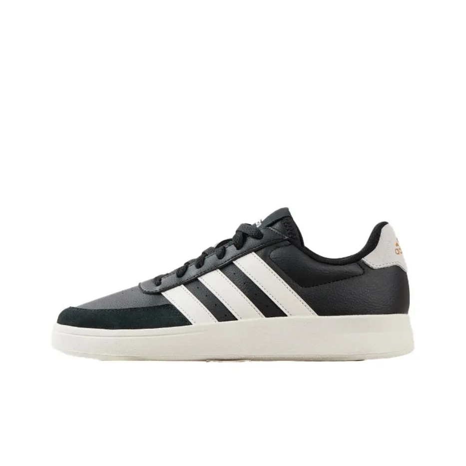 Adidas BREAKNET 2.0 Slip Resistant, Abrasion Resistant, Lightweight Low Top Skateboard Shoes Men's White Black