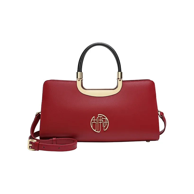 Ancient Yi Xi Cow Leather Wedding Mom Bag, Wedding Handbag, Shoulder Bag, Crossbody Bag Tubas Women's Red Door Opening