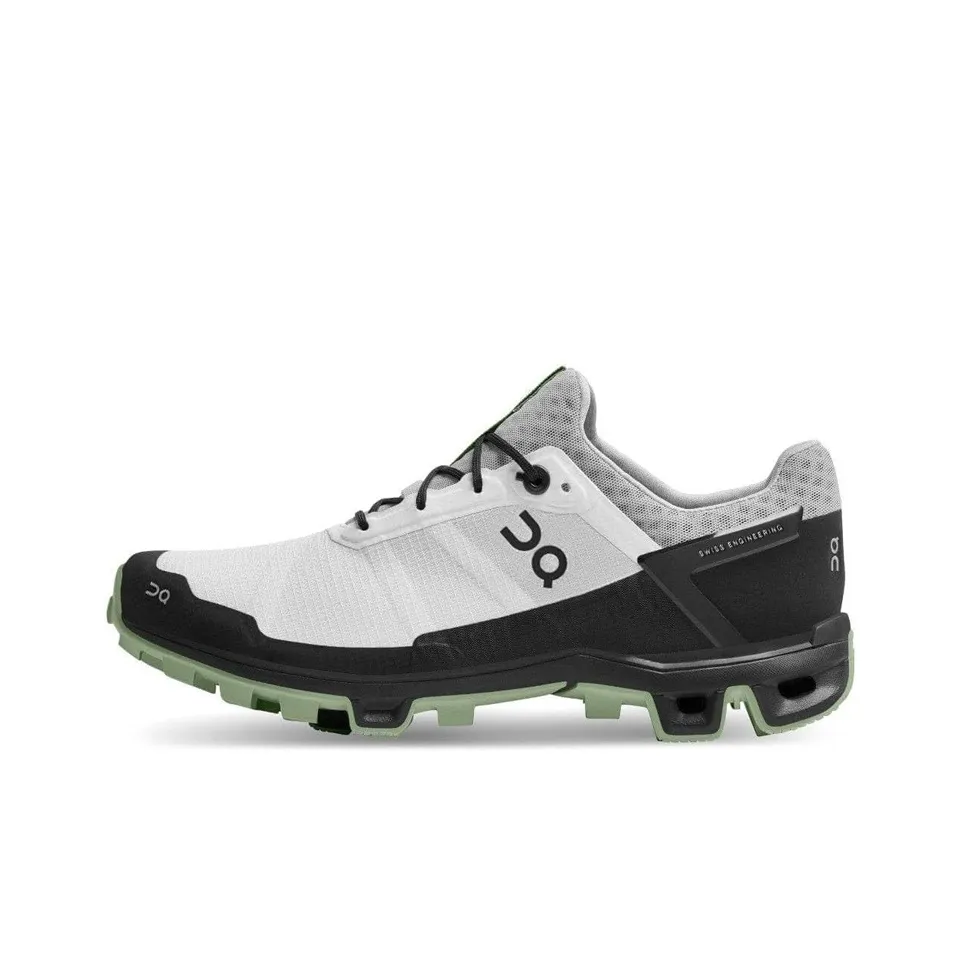 On Cloudventure Peak Амортизация Износостойкие Низкие Кроссовки для Бега Мужские Белый Циан