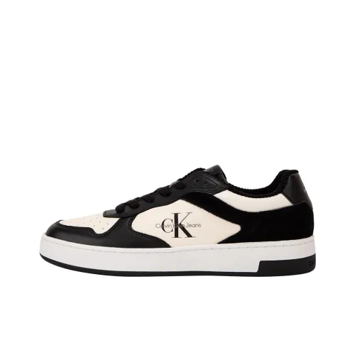 CKJ CALVIN KLEIN JEANS Кроссовки для скейтбординга Low Топ 00W Космический черный/Корова Сливочный Мужские