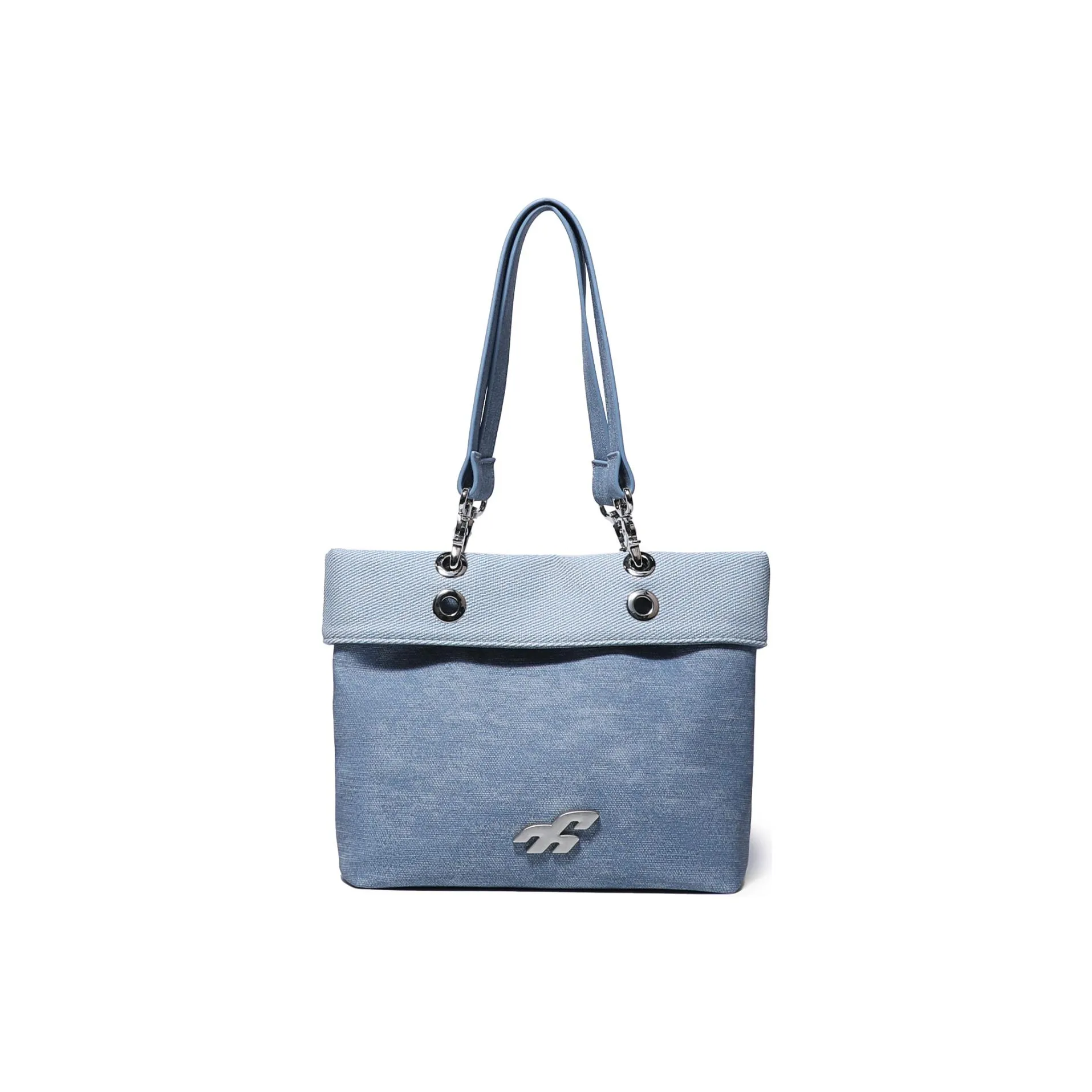 VAOPER PU Shoulder Bag, Handbag, Shoulder Bag Medium Size Women's Denim Blue