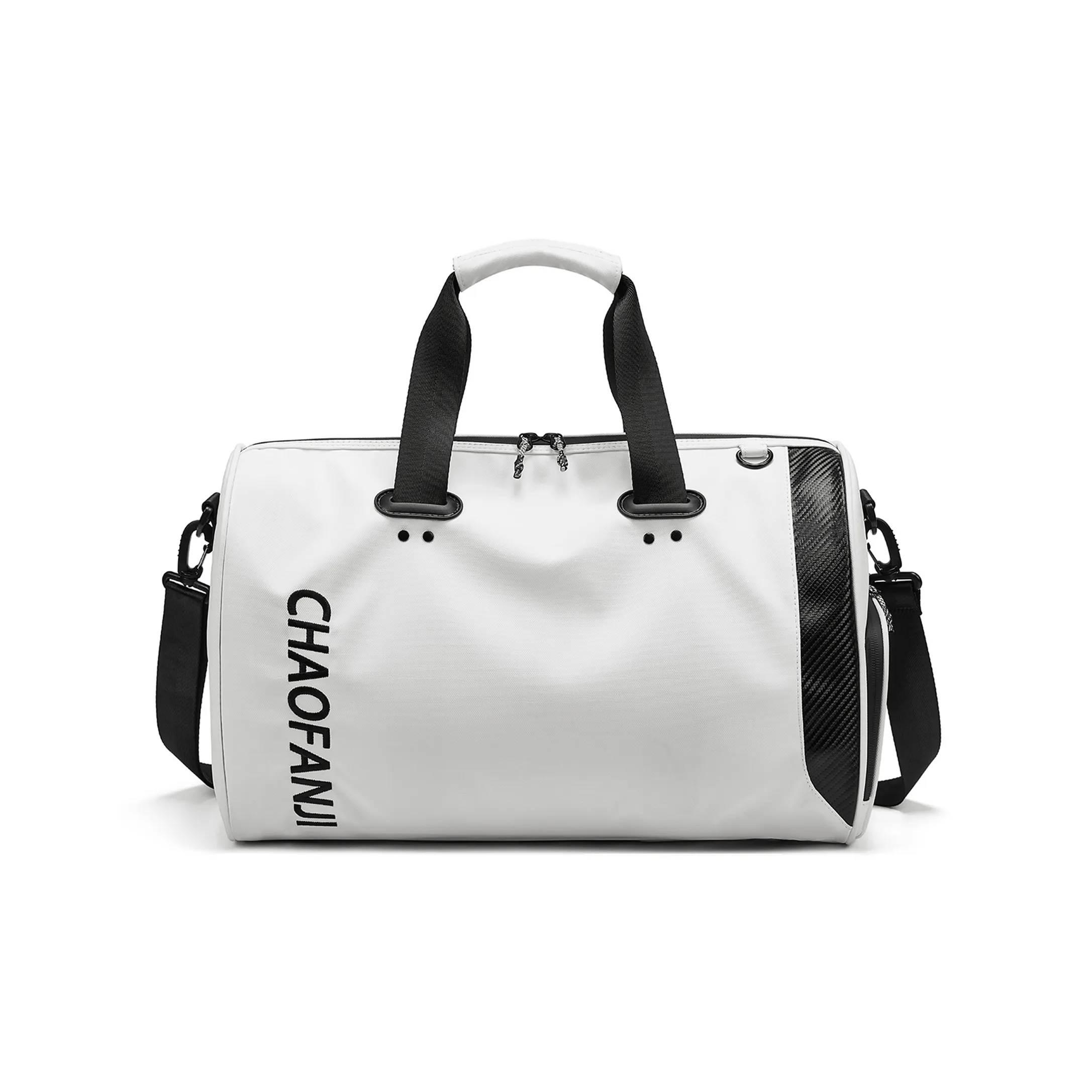 CHAOFANJI Membrana Dermalis Gym Bag, Crossbody Bag, Travel Bag, Handbag Large Unisex White/Black