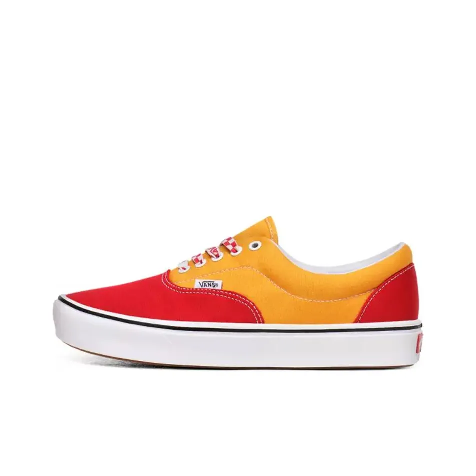 VANS Era Кружево Mix Comfycush Низкие Скейтборд Кроссовки Унисекс Оранжевый Красный