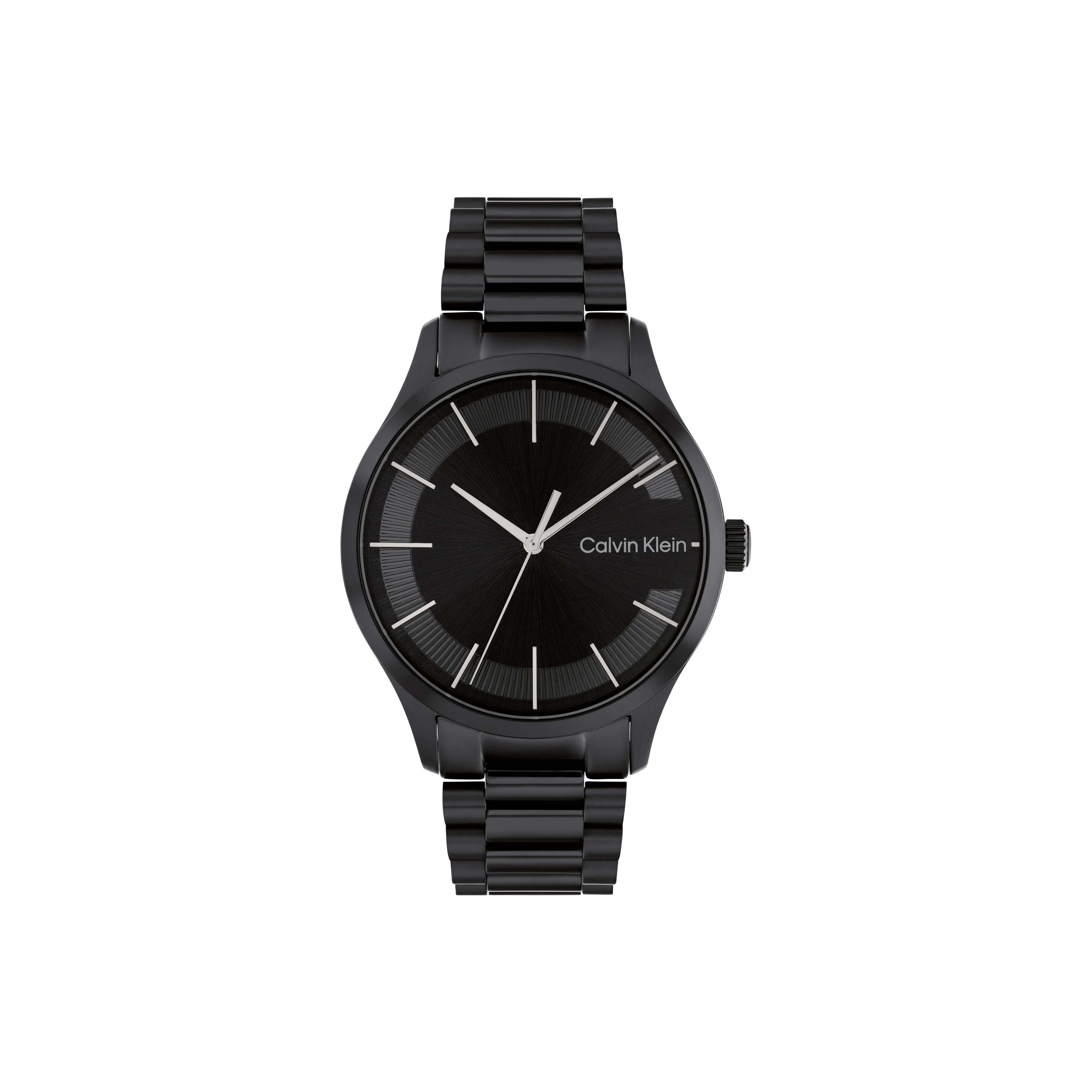 CALVIN KLEIN ICONIC Стальная цепь Минималистский стиль Кварцевый механизм Черный циферблат Мужские часы