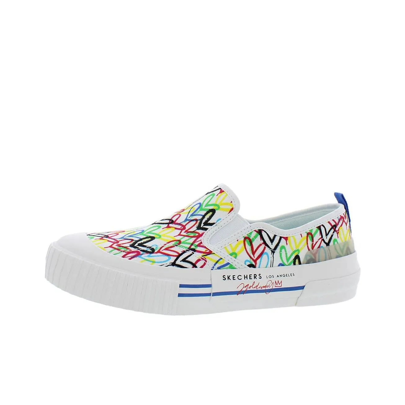 James Goldcrown x Skechers Low Top Canvas Shoes Women's White Multicolor