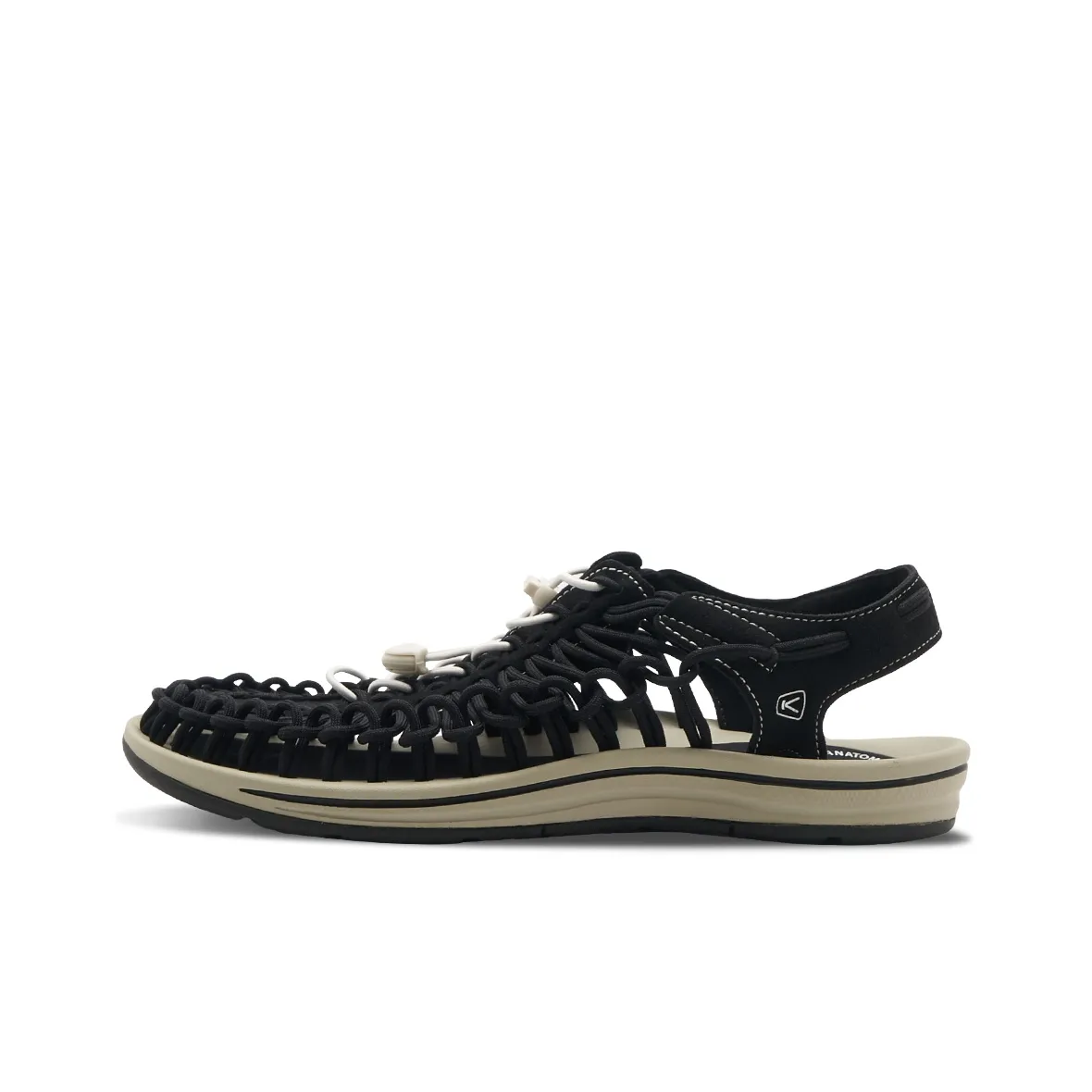 KEEN Uneek Slip-Resistant River Trekking Shoes Beach Sandals Men's Black White