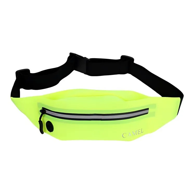 CAMEL No Capacity Cell Phone Pouch Sports Waist Pack Outdoor Bag Fabric Bright Yellow & Black Unisex