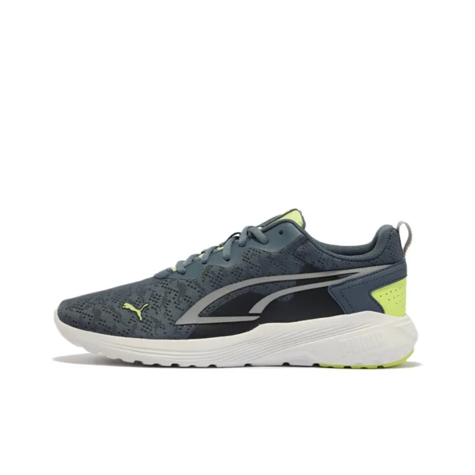PUMA All Day Active Bottom Resistant к истиранию Низкий Топ Повседневные Беговые кроссовки Унисекс Зеленый Серебристый