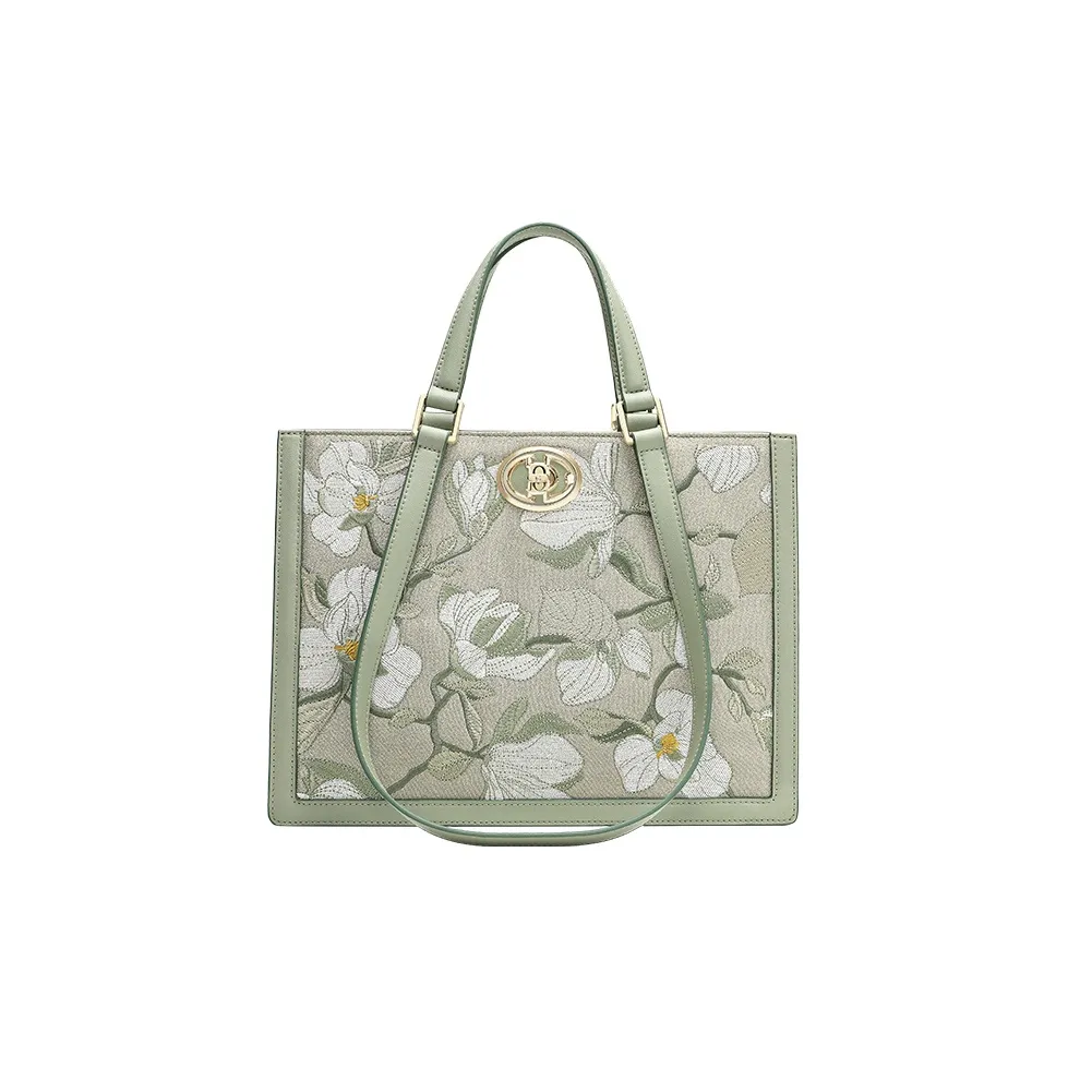 Ancient Yi Xi Коровья кожа Модная Сумка для мамы Одно плечо Большая сумка Женская Willow Зеленый цвет Росток