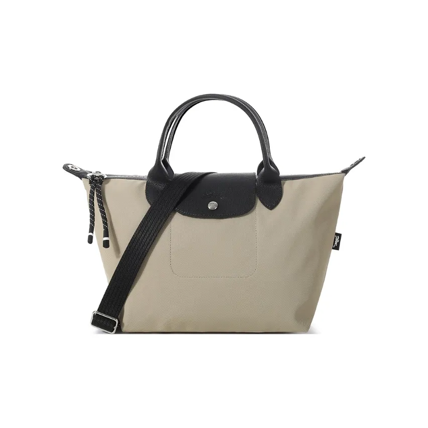 LONGCHAMP Le Pliage Energy Переработанный Холст Одно Плечо Сумка Женская Earth Умбра