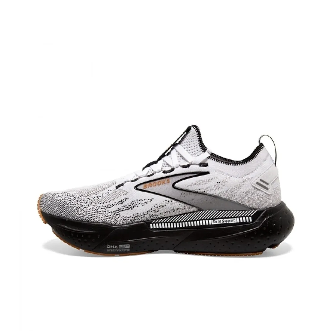 brooks trace Glycerin StealthFit GTS 21 'White Grey Black'