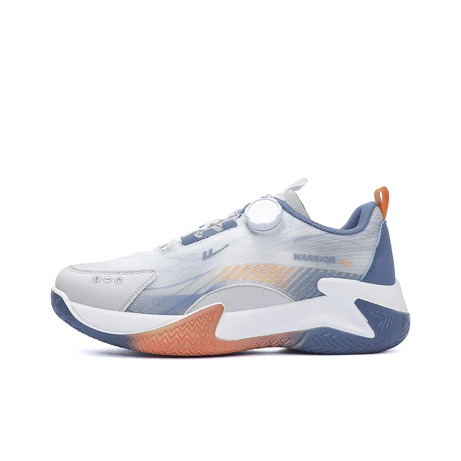 Warrior Warrior Durable Breathable Low Top Basketball Shoes Men's White Blue Orange