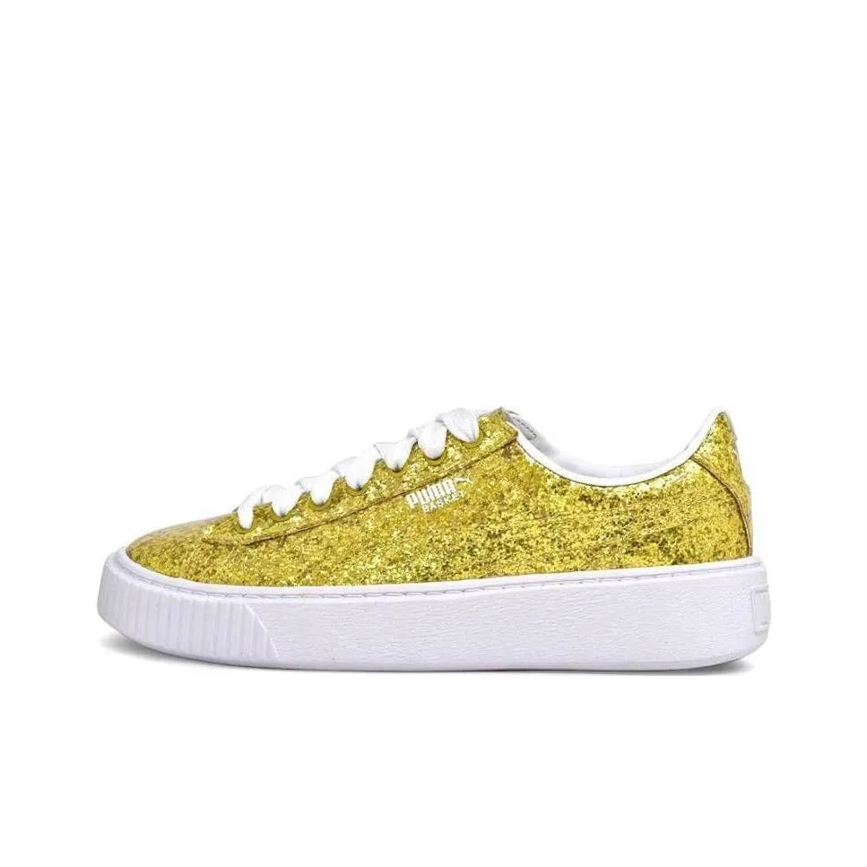 PUMA Basket Platform Glitter 'Gold' Women's