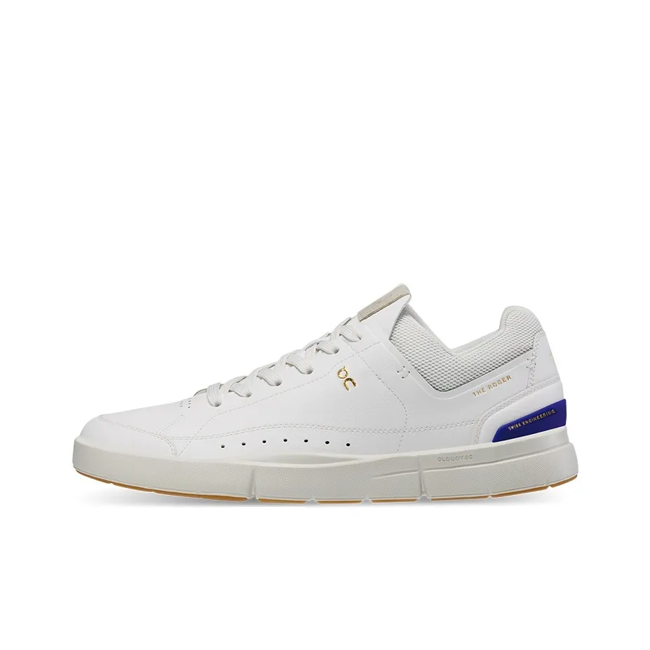 FEIDELEI x On CourtTHE ROGER Anti-Slip And Wear-Resistant Lightweight Low-Top Casual Shoes Men's White Indigo