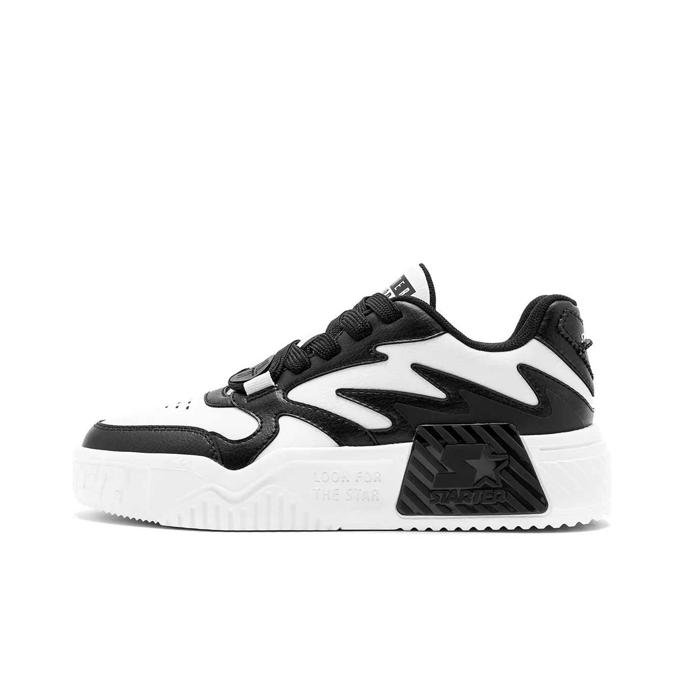 STARTER Vol Series Lightweight Wave Sneakers Low Top Skateboard Shoes Women's Black White