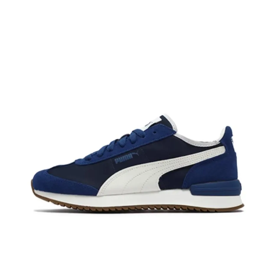 PUMA R78 Anti Slip Wear Resistant Low Top Casual Shoes Unisex Beige White Blue