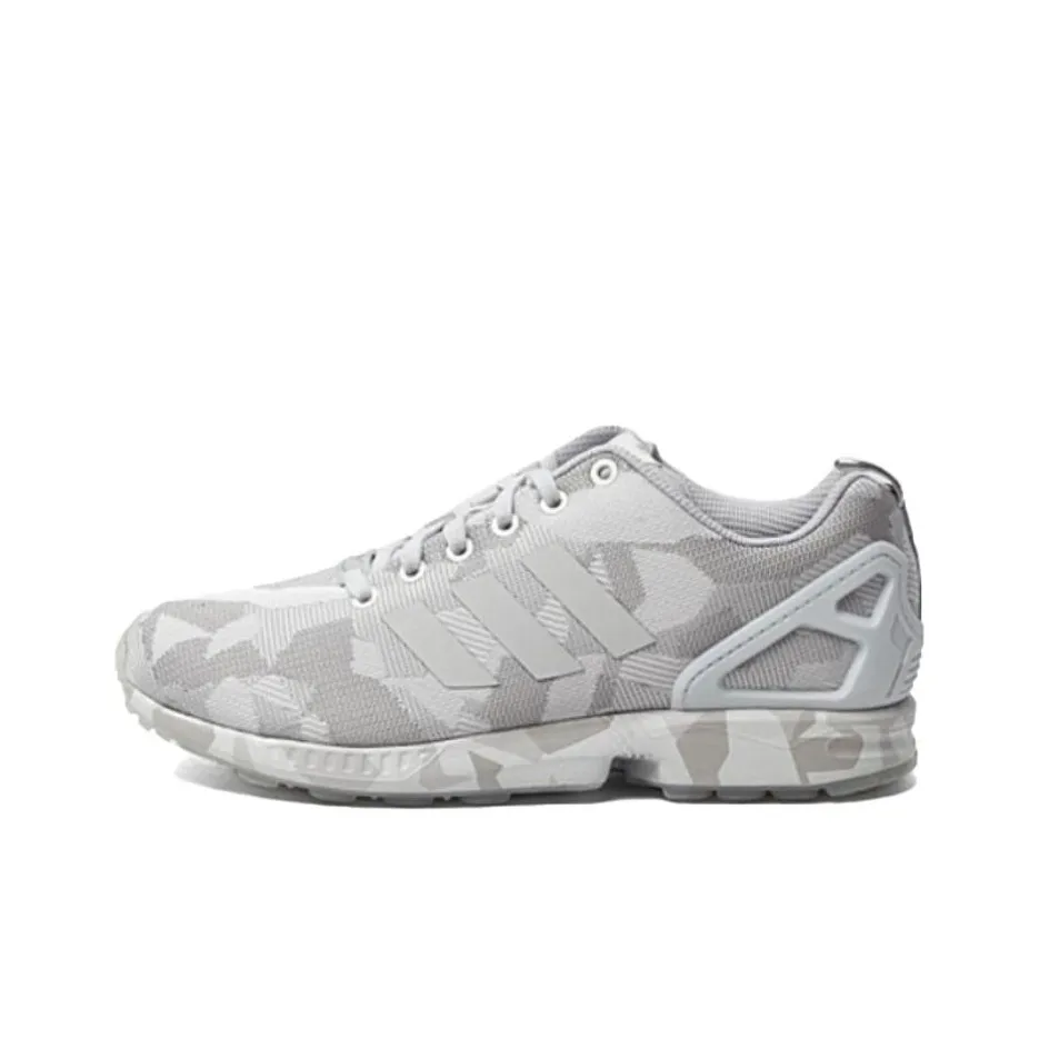 Adidas Originals ZX Flu Shock Absorbers Slip-resistant Low Top Беговые кроссовки Мужские Белые Серые