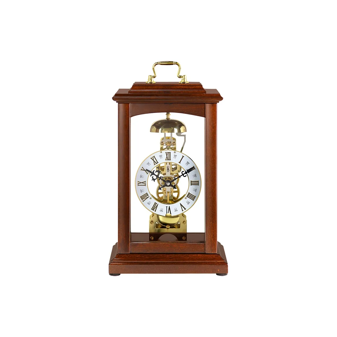 HENSE Механические Настольные часы из дерева унисекс серебристый циферблат модель HD03