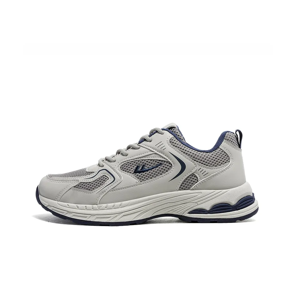 Warrior Легкий Anti Slip Низкий Топ Кроссовки с Толстой Подошвой Мужские Серые