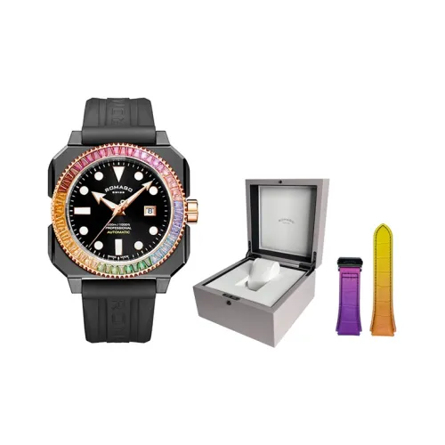 ROMAGO Автоматический Механический Movement Мужские Часы Deep Dive Collection 46,4mm*53mm*15,4mm Черные