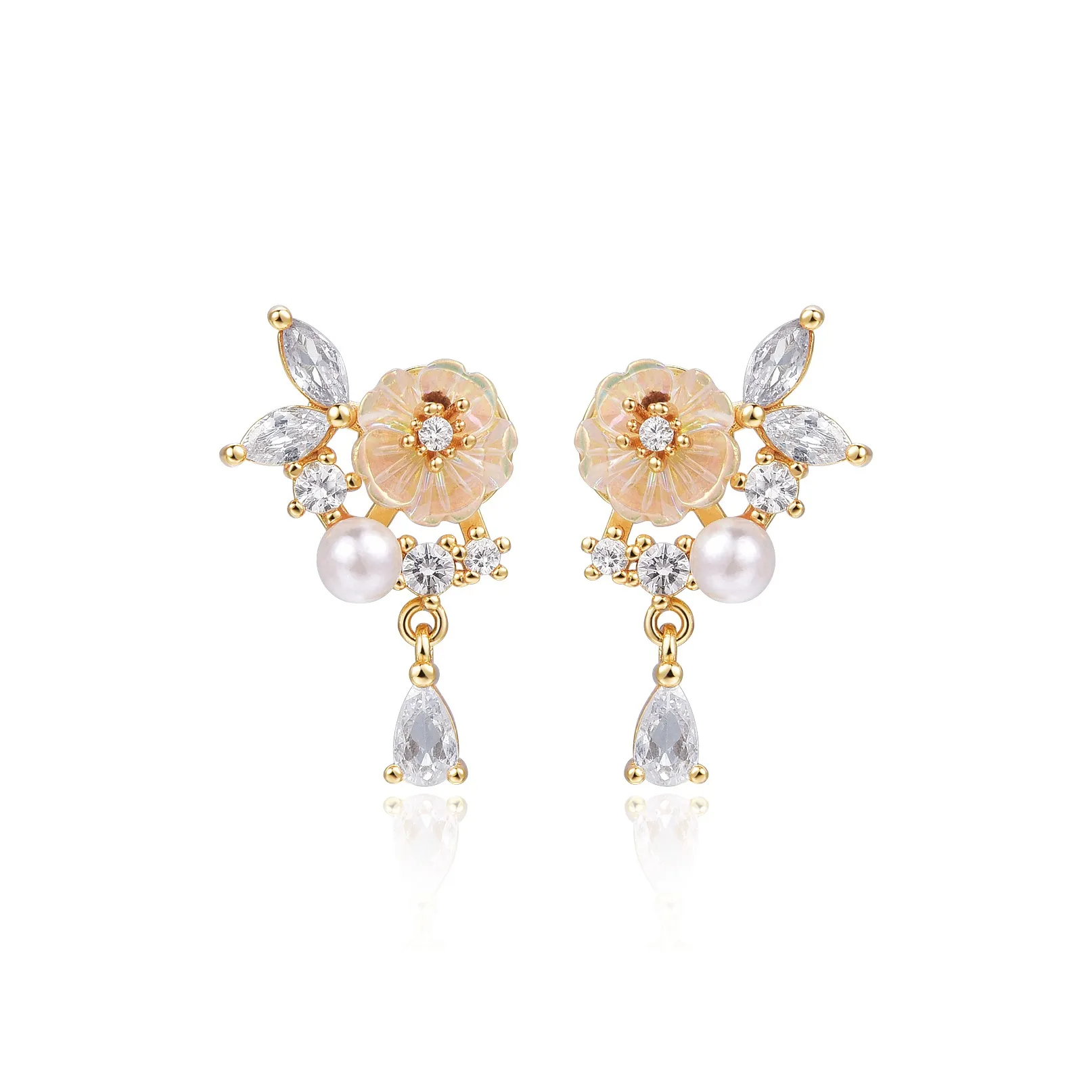 Серьги-гвоздики из серебра S925 WEST ISLAND женские