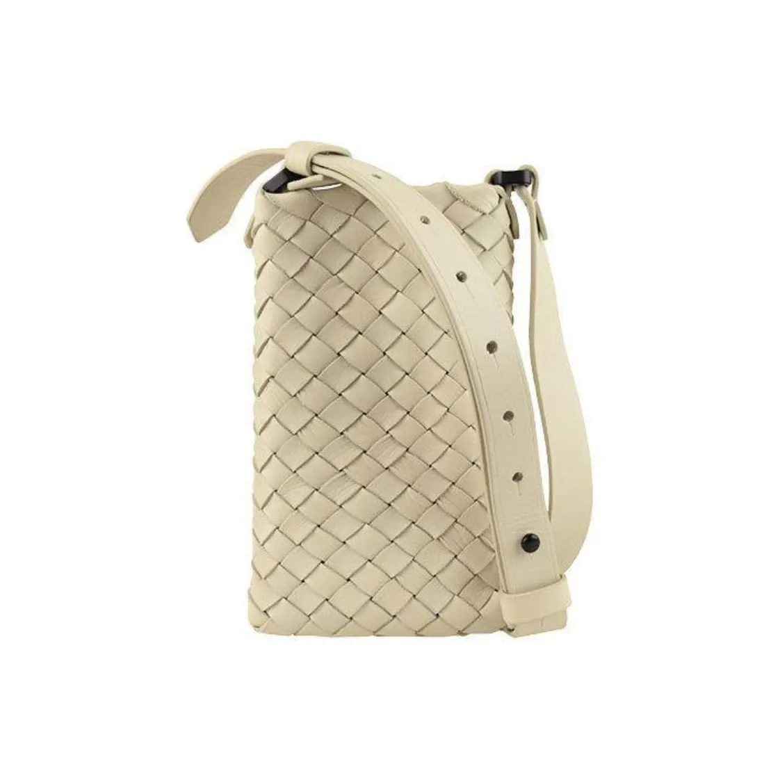 Bottega Veneta Leather Cell Phone Pouch Men's Light Gray