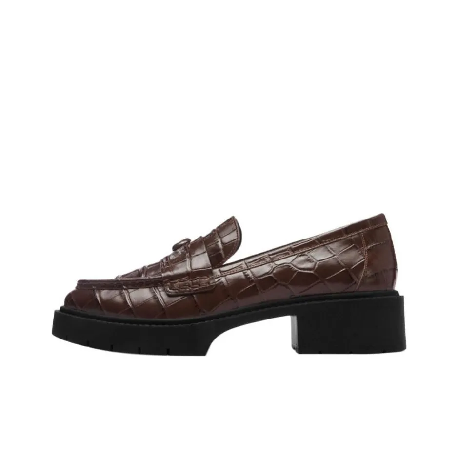 COACH Leah Loafers 3.8cm Women's Brown