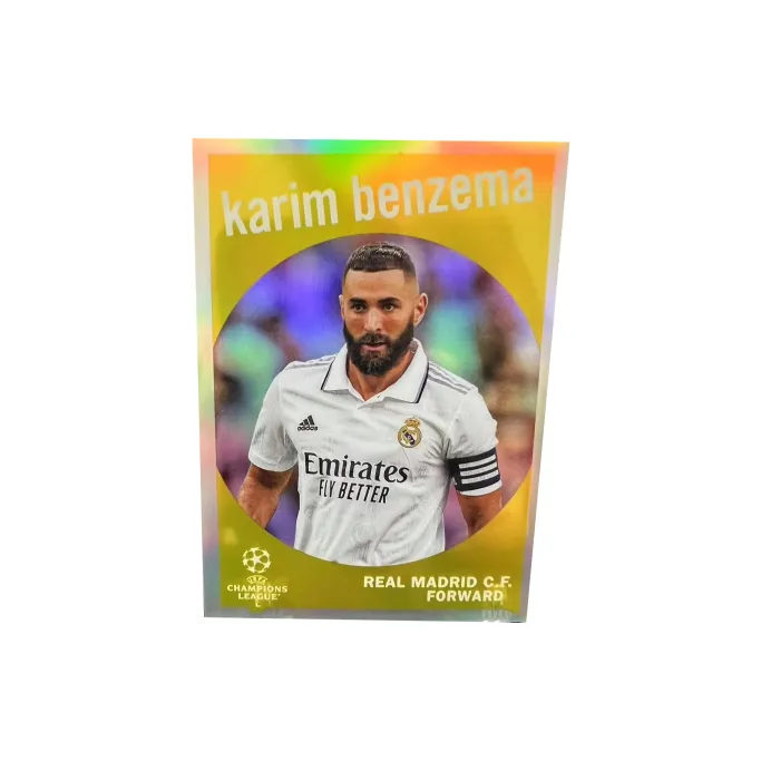 Topps Champions League FINEST Vintage Card, France, Real Madrid, Karim Benzema, Soccer Star Card Sports Cards 1 Pc
