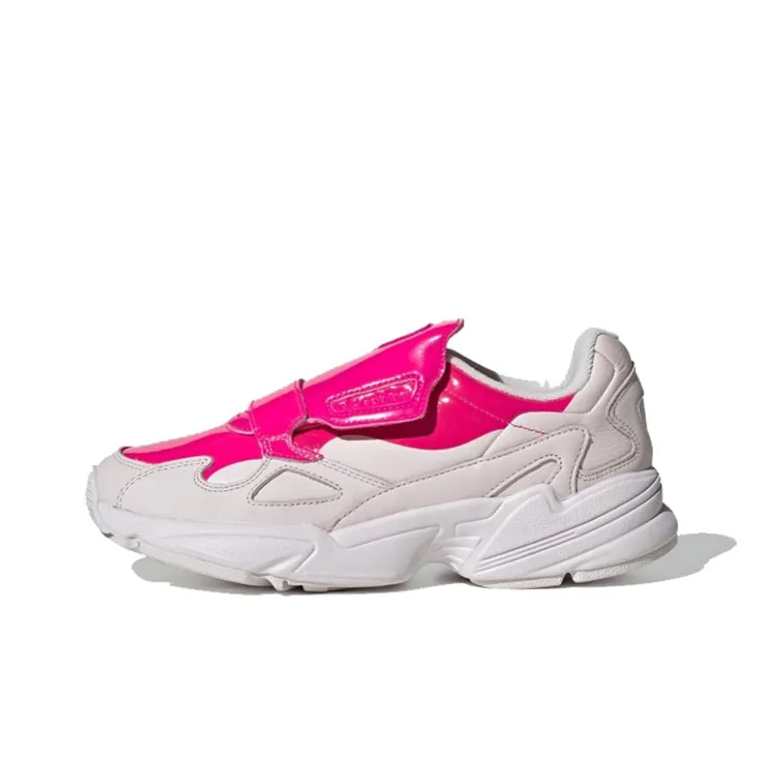 Adidas Originals Falcon Shock Absorbers Slip-resistant Low Top Casual Women's Pink Adidas Originals Falcon Шокабсорберы Противоскользящий Низкий Топ Повседневный Женский Розовый