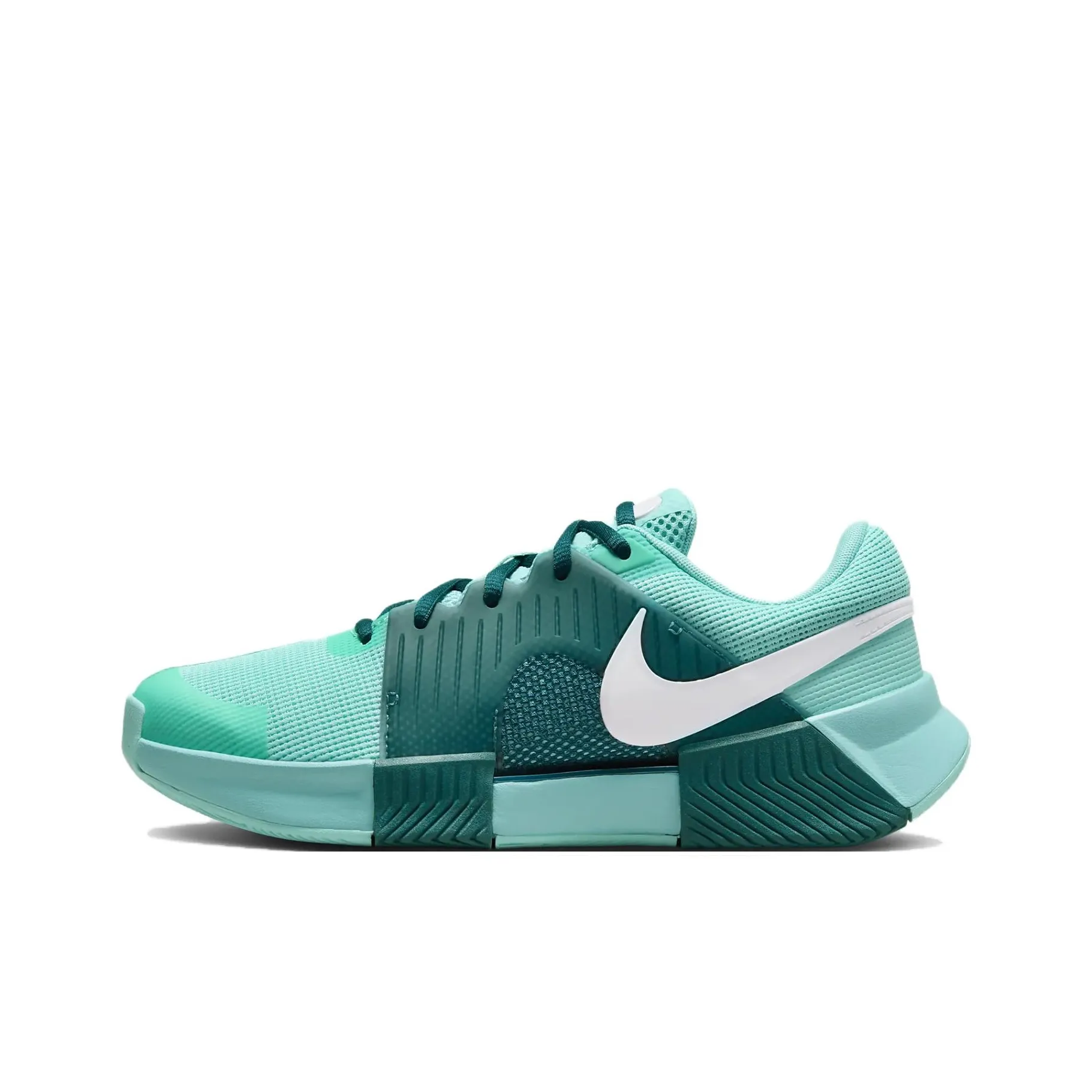 Nike GP Challenge 1 Slip Устойчивый к истиранию Низкий Топ Кроссовки для тенниса Женские Зеленый Белый