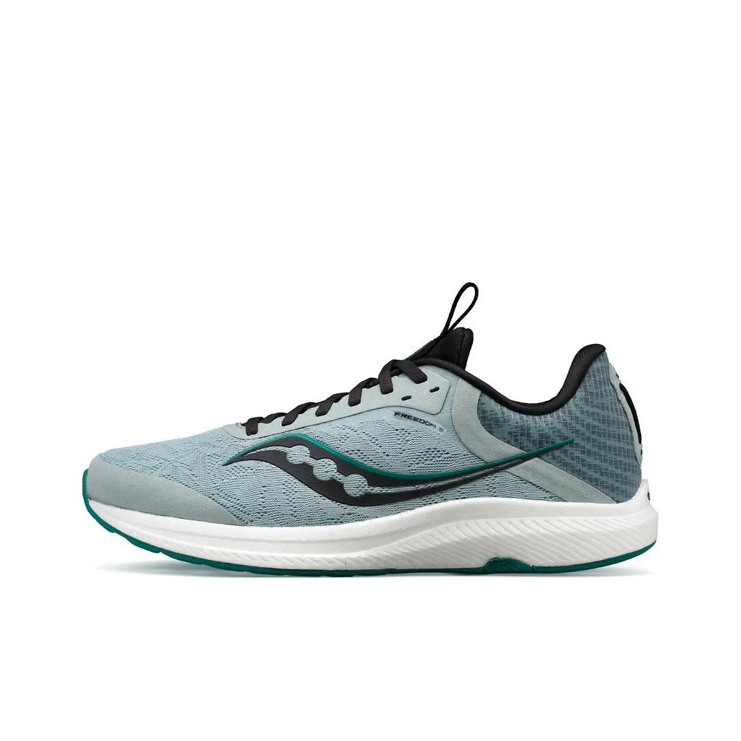 Saucony Shock Absorbers With Slip Resistant And Abrasion Resistant Properties Low Top Running Shoes Men's Gray Green