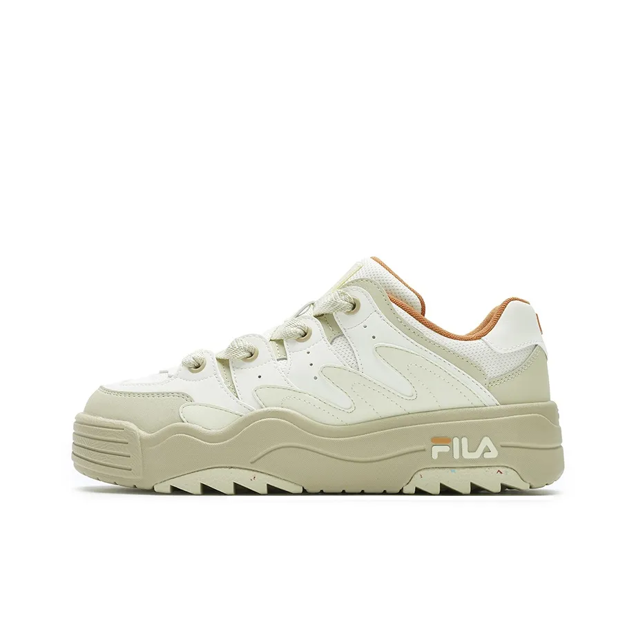 FILA Rosetta Аbrasion Resistant Низкие Кроссовки для скейтбординга Женские Белые Желтые