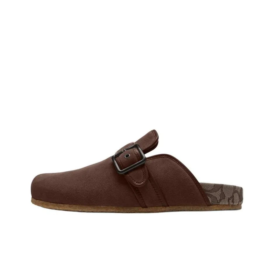 COACH Closed Toe Slippers Men's Dark Brown
