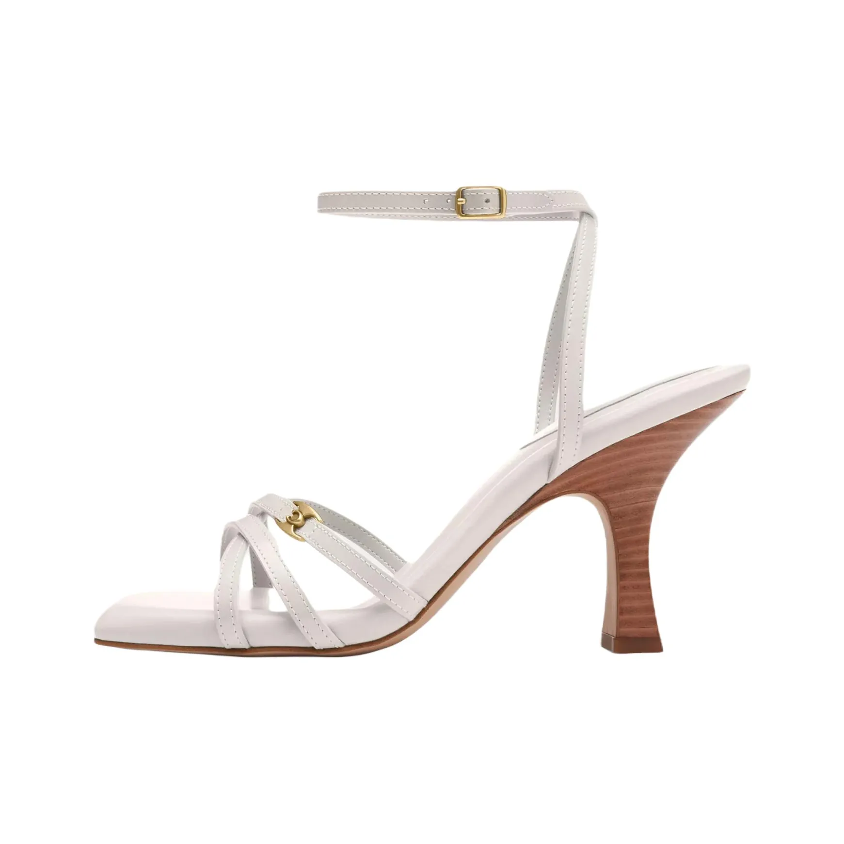 COACH Kelsey Strap Sandals 8.8cm Women's White