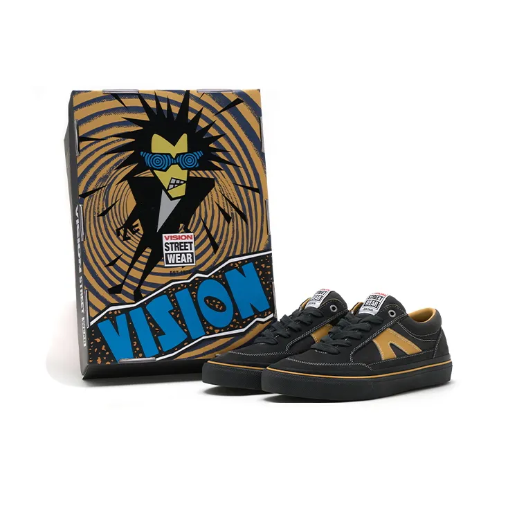 Vision Street Wear Stick Psycho Low Top Skateboard Shoes Unisex Yellow