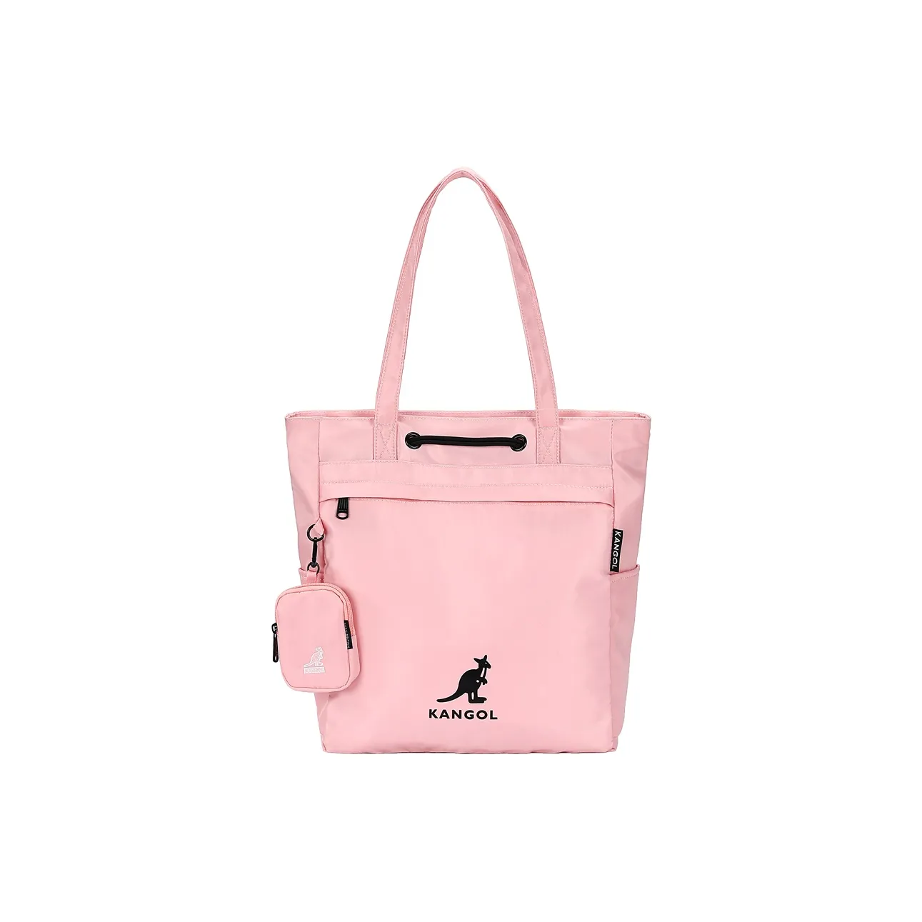 KANGOL Fabric Tote Commuter Bag, Handbag, Shoulder Bag Unisex Khaki/Black/Ivory White/Peach Pink/Army Green/Dark Blue
