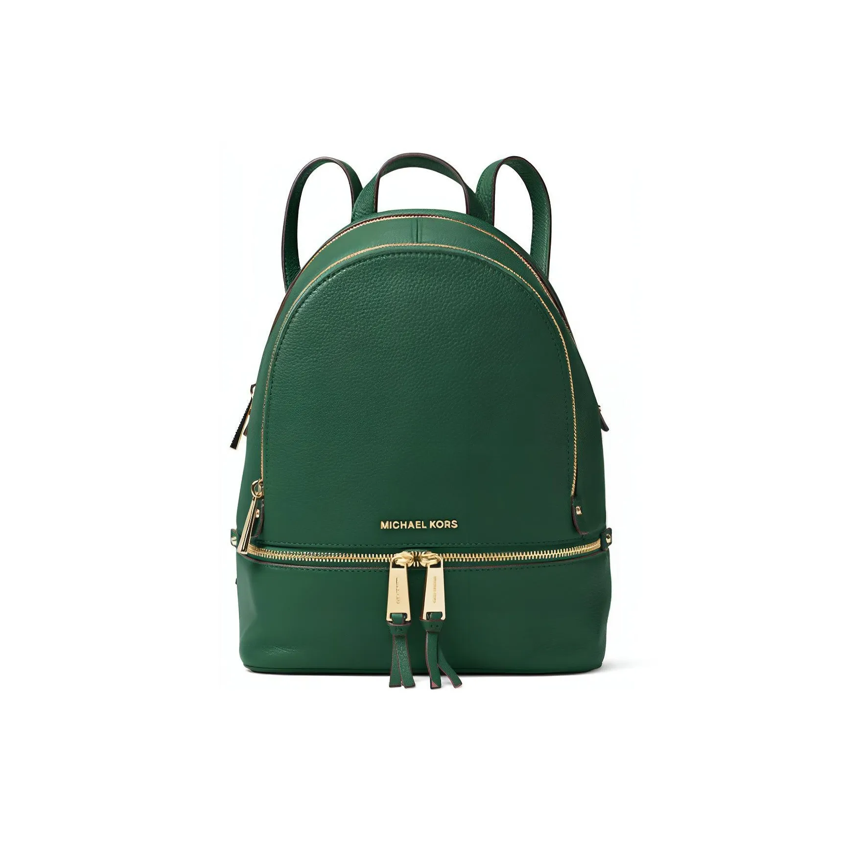 MICHAEL KORS Rhea Zip Leather backpack Jil Medium Size Women's Green