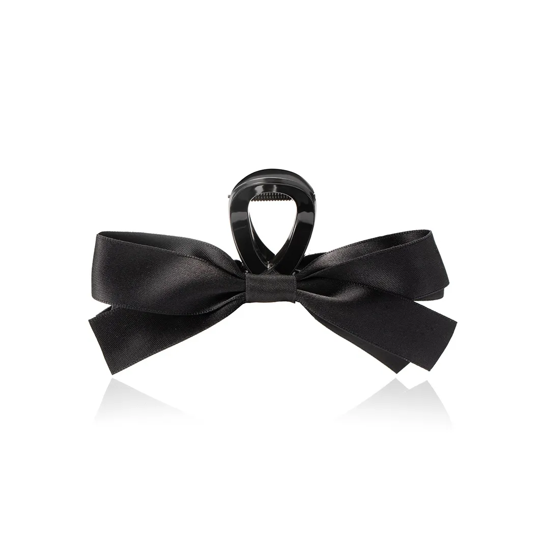 ZANC Satin Hair Clips Women's Black