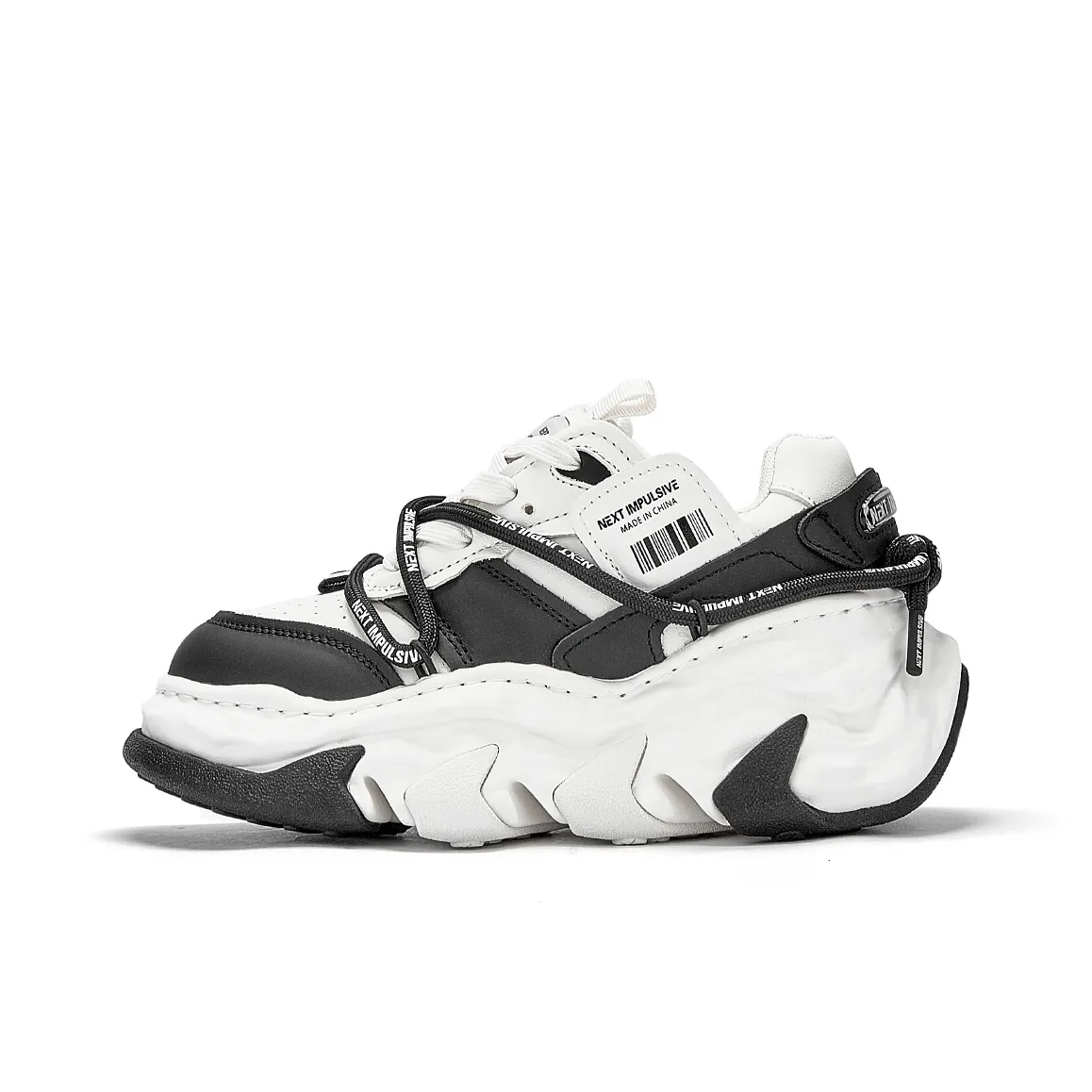 NEXT IMPULSIVE Растворение Коллекция Низкий Топ Стильные Скейтбординги Унисекс Черный Белый