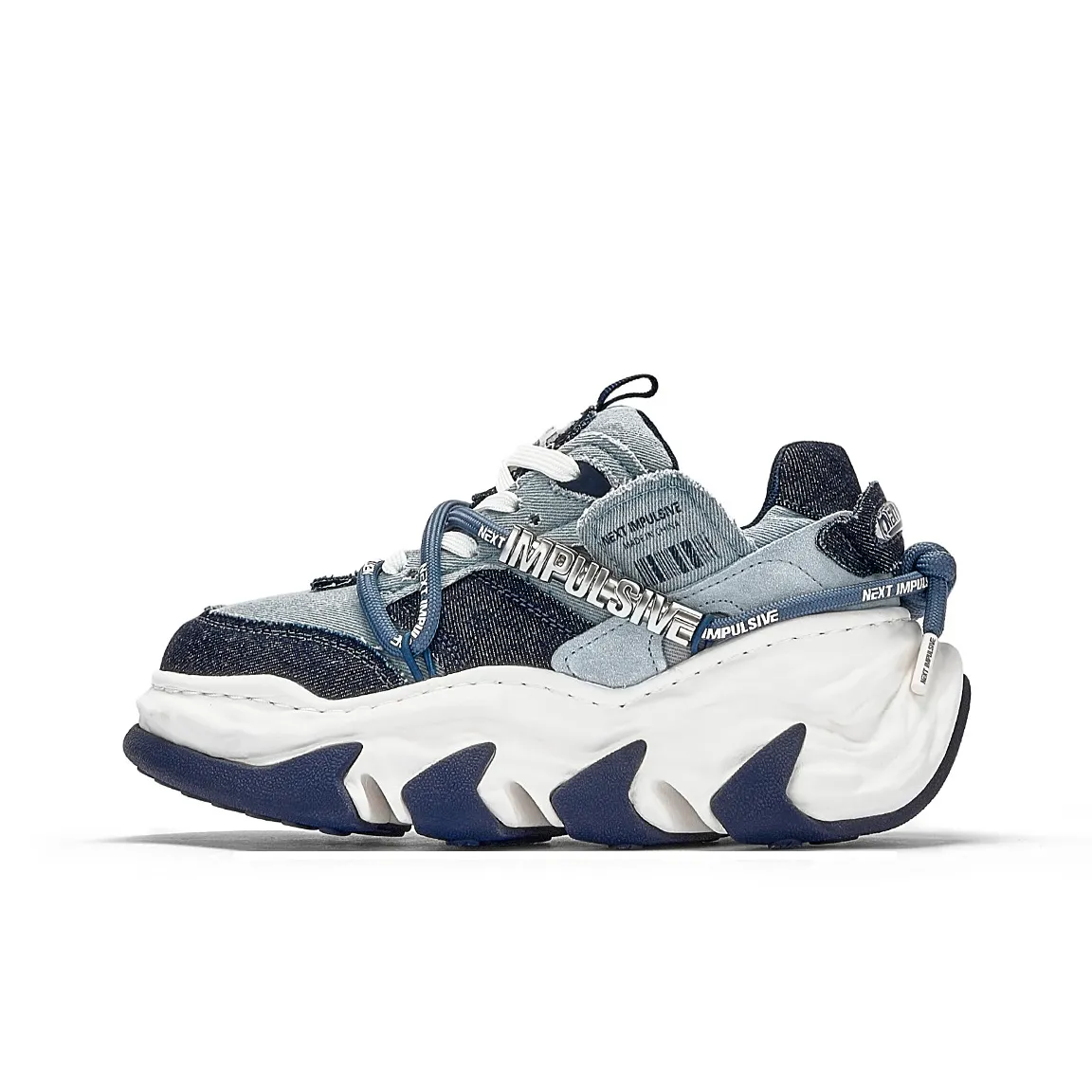 NEXT IMPULSIVE Dissolving collection Низкий топ Стильные скейтбординги Унисекс Джинсовый синий