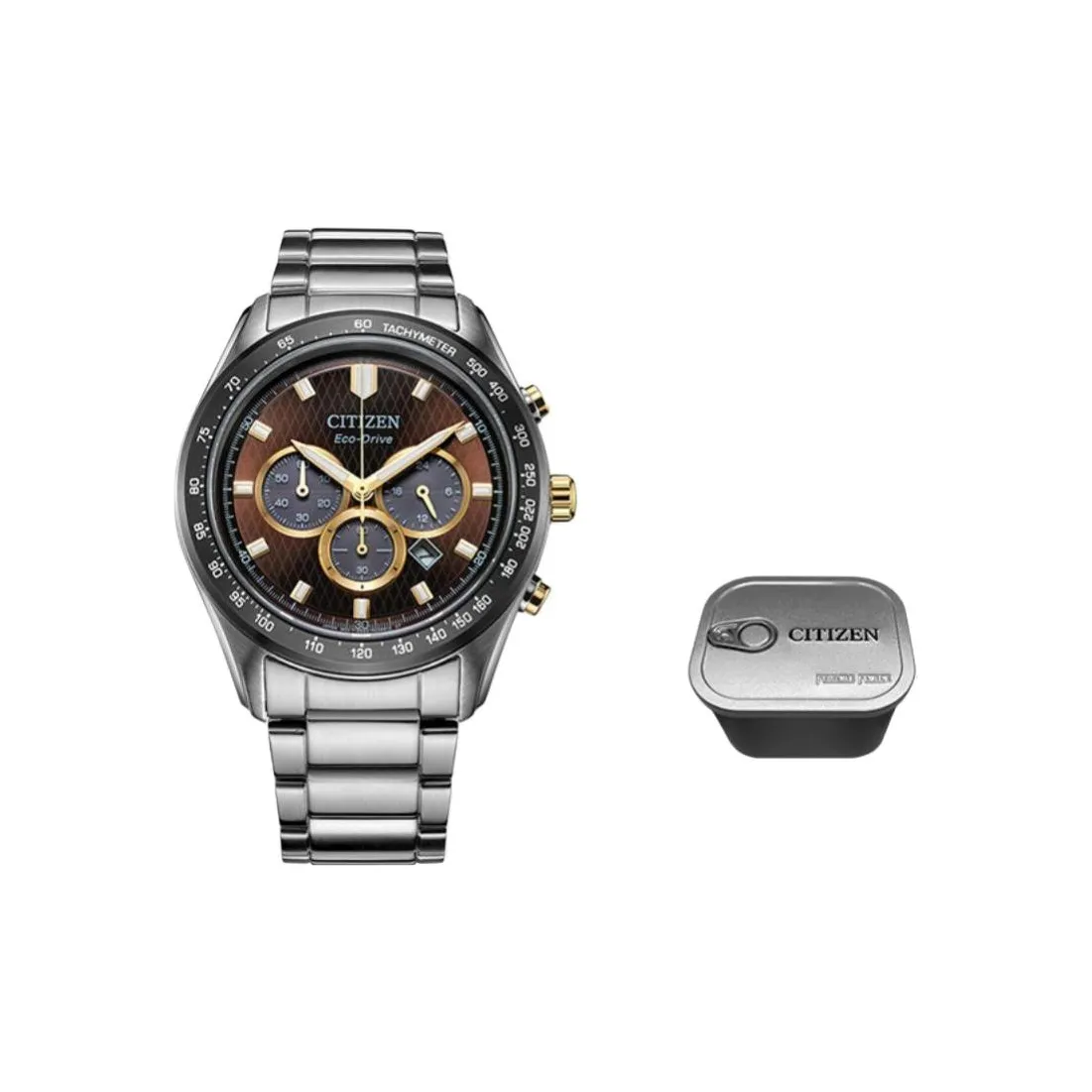 CITIZEN Светильник Кварцевый механизм Мужские часы Ecology Drive Collection 20мм*5мм*5мм Кофейный