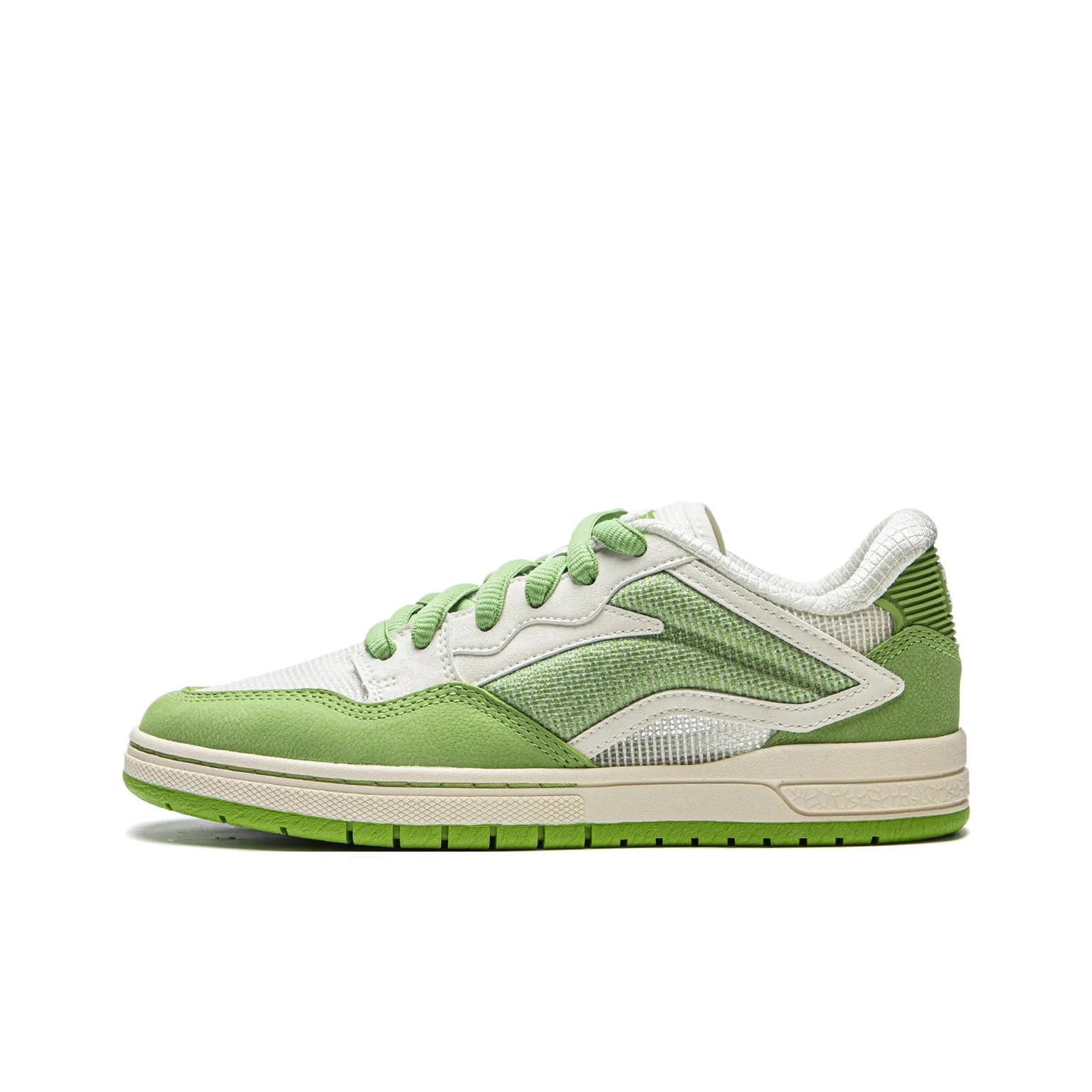 LiNing Wave Pros Cushioning Wear-Resistant Low-Top Skateboard Shoes Women's Green Ecru
