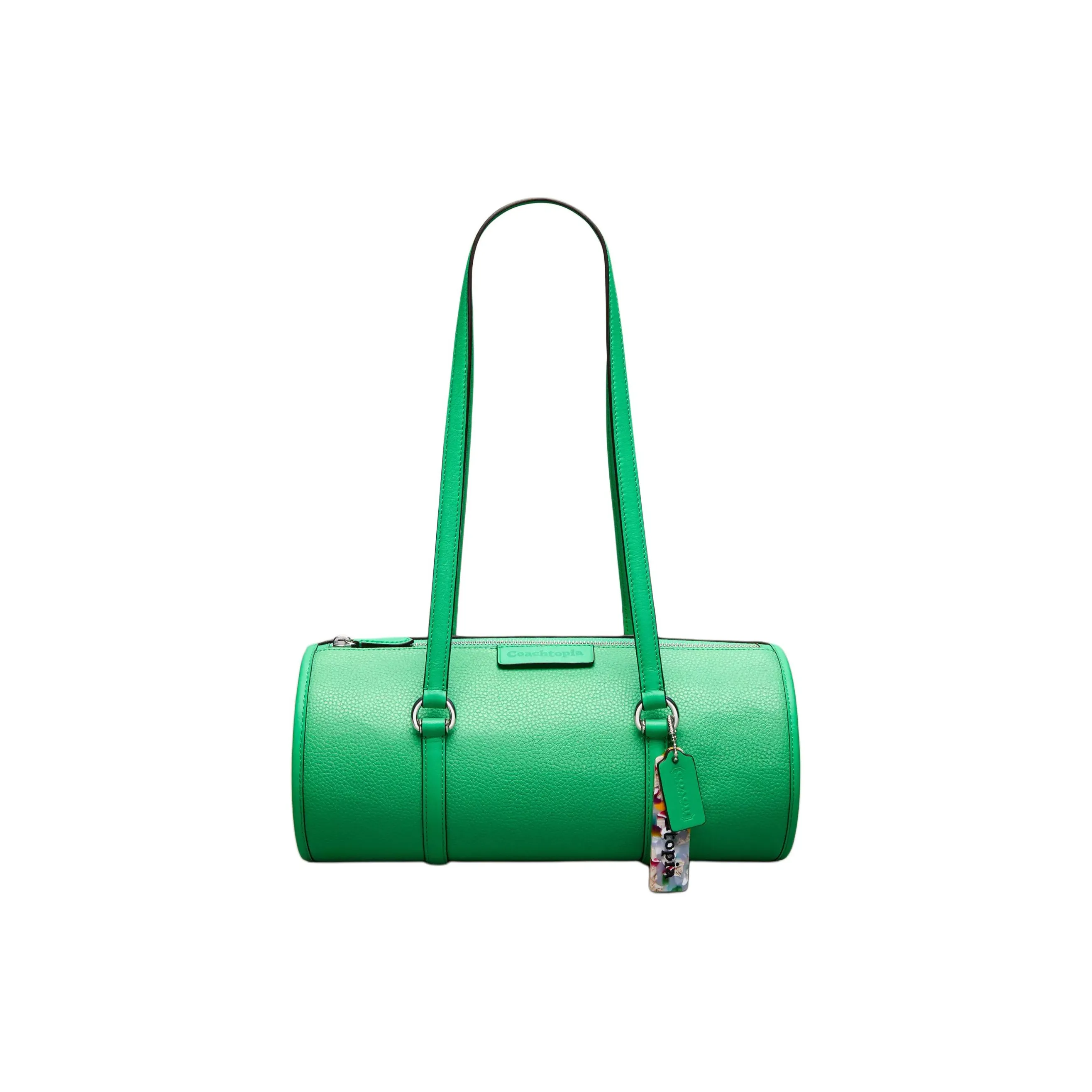 Coachtopia Pebble Leather Shoulder Bag Crossbody Bag Women's Green Coachtopia Pebble Кожа Сумка через плечо Сумка через плечо Женская Зеленая