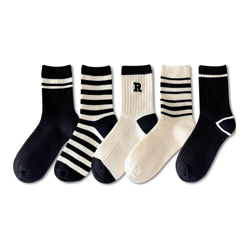 Mulong Family Носки Crew Женские 5 пар смешанные цвета