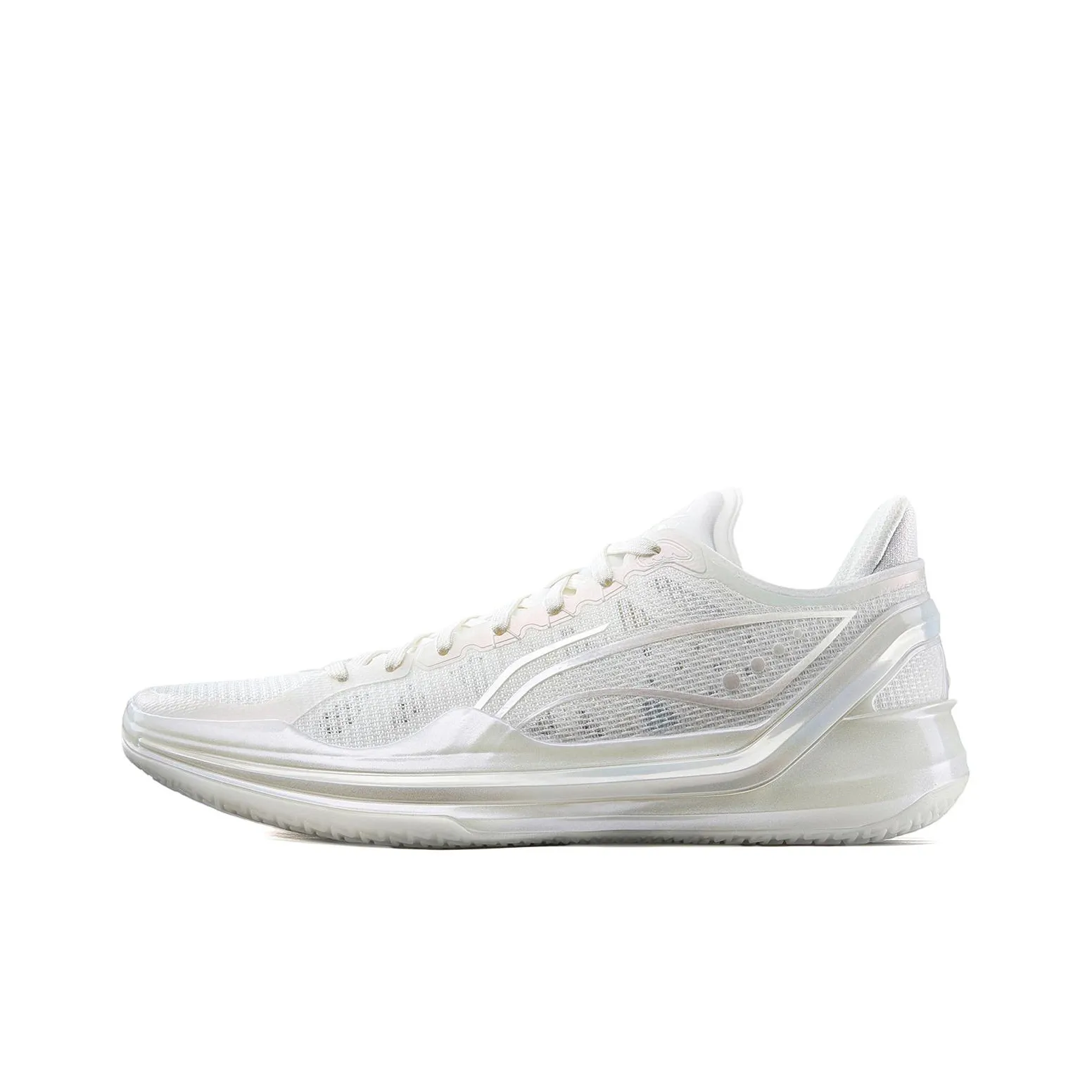 LiNing Blade 4V2 Cushioning Slip Resistant Support Lightweight Rebound Low Top Basketball Shoes Men's White