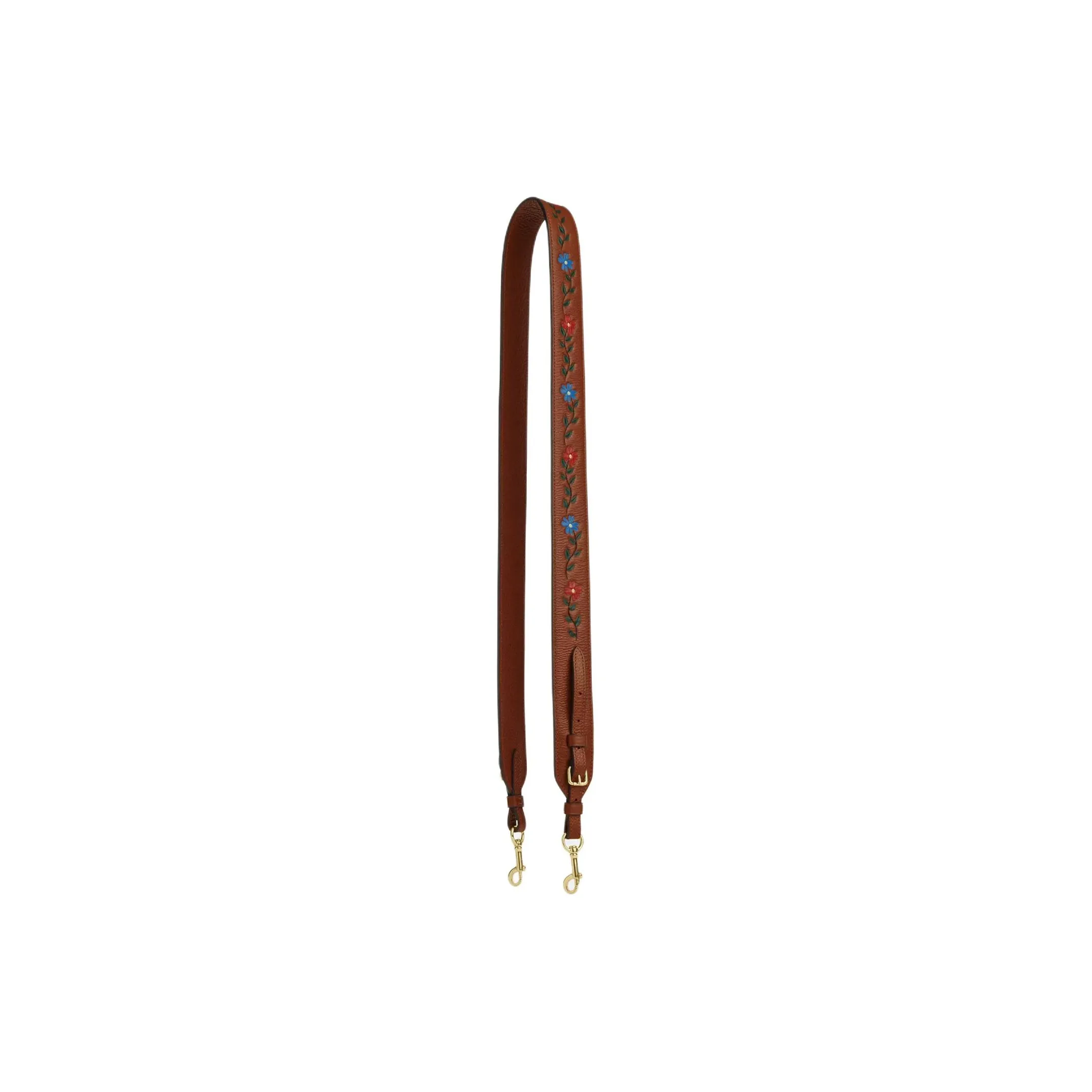COACH Refined Pebbled Leather Bag Strap Women's Gold & Rosewood