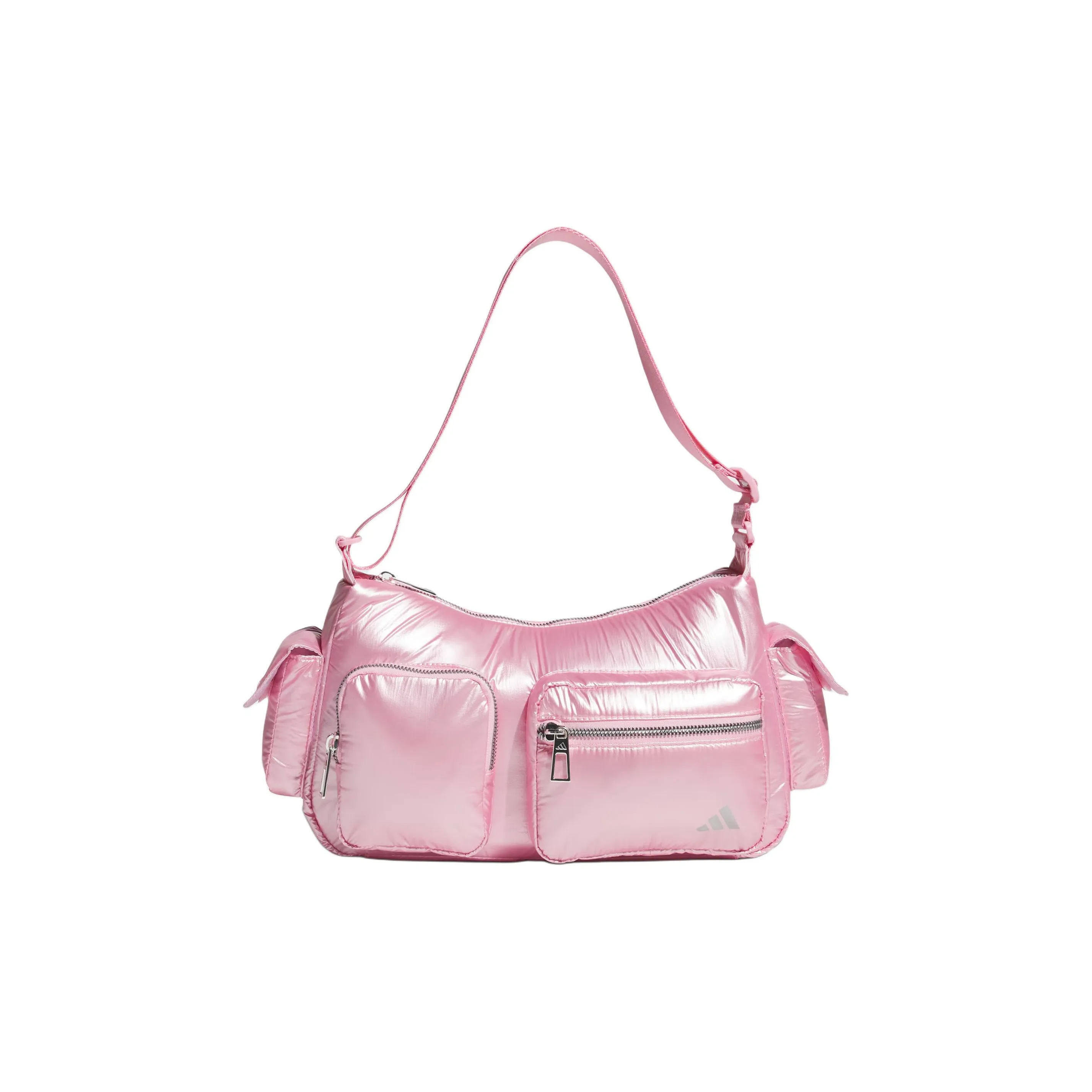 Adidas Polyurethane Crossbody Bag Shoulder Bag Women's Clear Pink