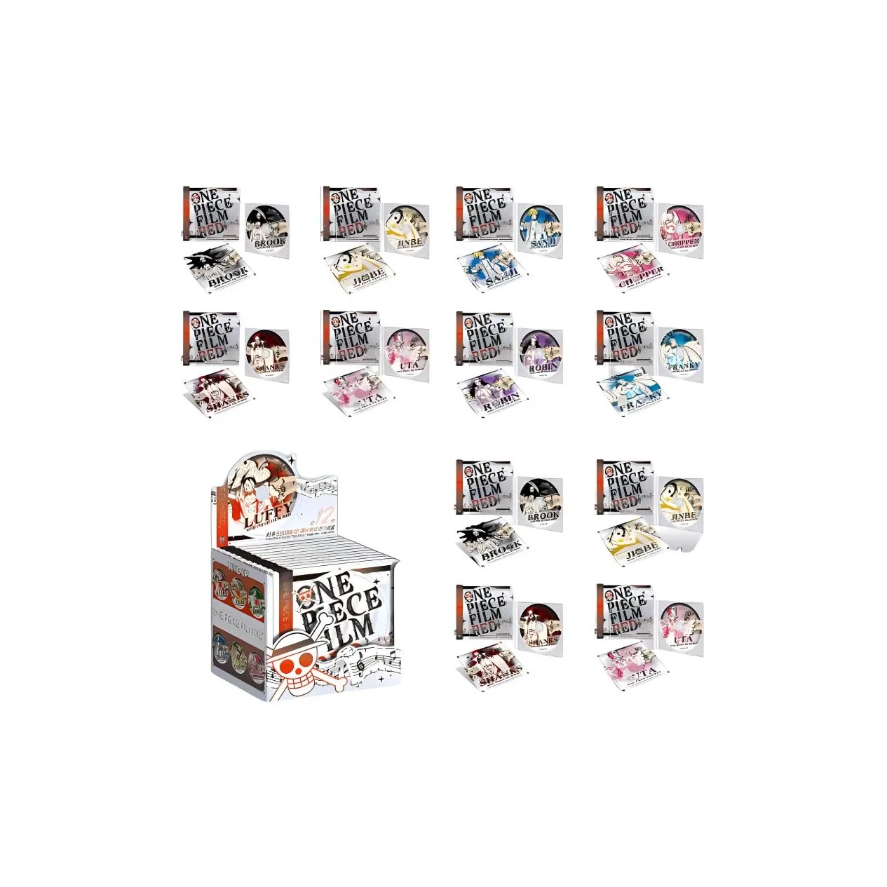 TOEI ANIMATION Ван-Пис Красный Фильм Пластинка Слепые коробки Один Mystery Коробка Целая коробка 12 шт